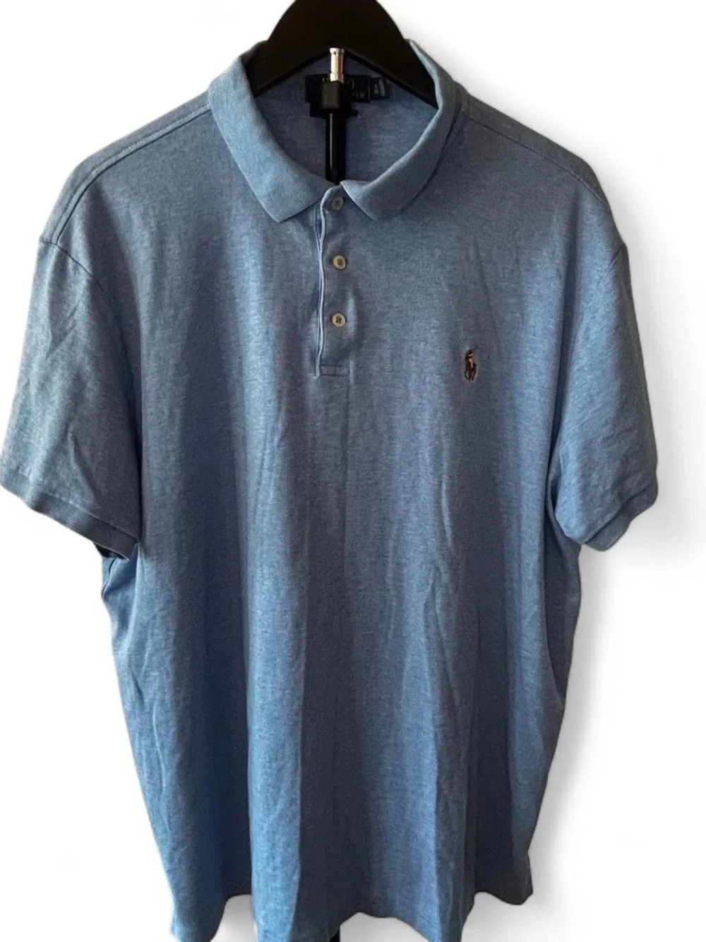 Ralph Lauren Men’s Heather Light Blue Polo